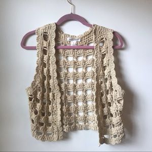 Beige Knit Vest